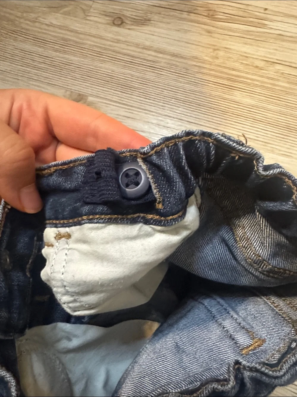 The Children's Place Blue Denim Jeans & Tan Khaki Pants Set